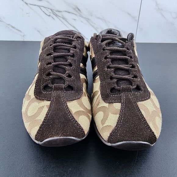 Coach Kathleen Signature Brown Sneakers - Picture 2 of 8